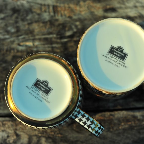 Anthro Gold Glassware Coffee Tea Mug Limited Edition Sold Out Everywhere! - Picture 8 of 14